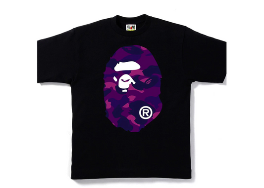 BAPE Color Camo Big Ape Head Tee Black/Purple