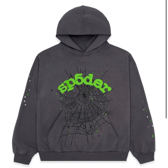 Sp5der Slate Grey Hoodie