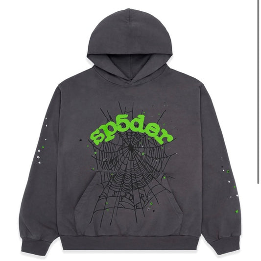 Sp5der Slate Grey Hoodie